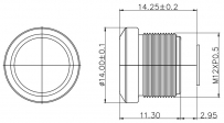 1/3镜头F光圈2.6mm 焦距f=2.2 M12摄像机镜头TTL14.3 LS2228